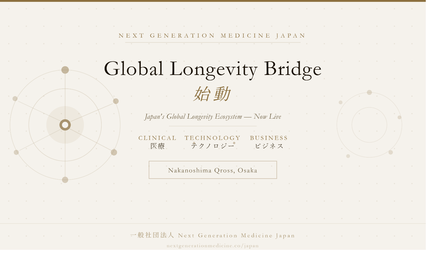 Global Longevity Bridge 始動 — Next Generation Medicine Japan